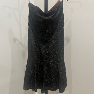 American Eagle Outfitters stapleStrapless Black Dress with Dot Pattern Size 2